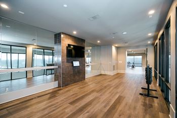Yoga area and flex workout space